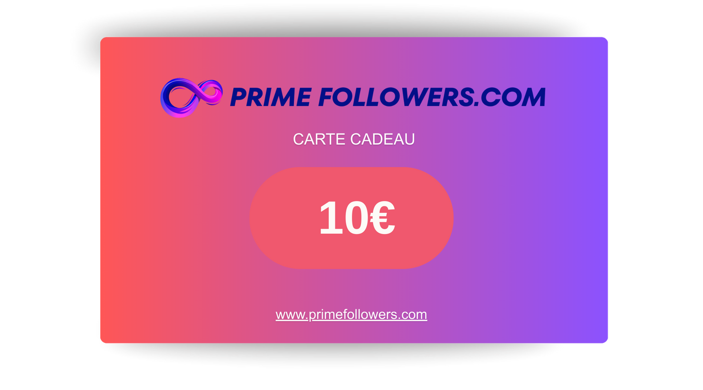 Carte-cadeau Primefollowers