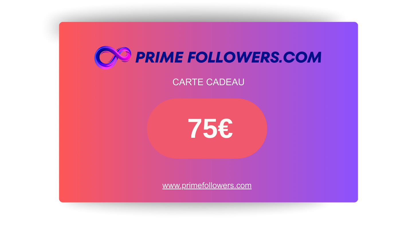 Carte-cadeau Primefollowers