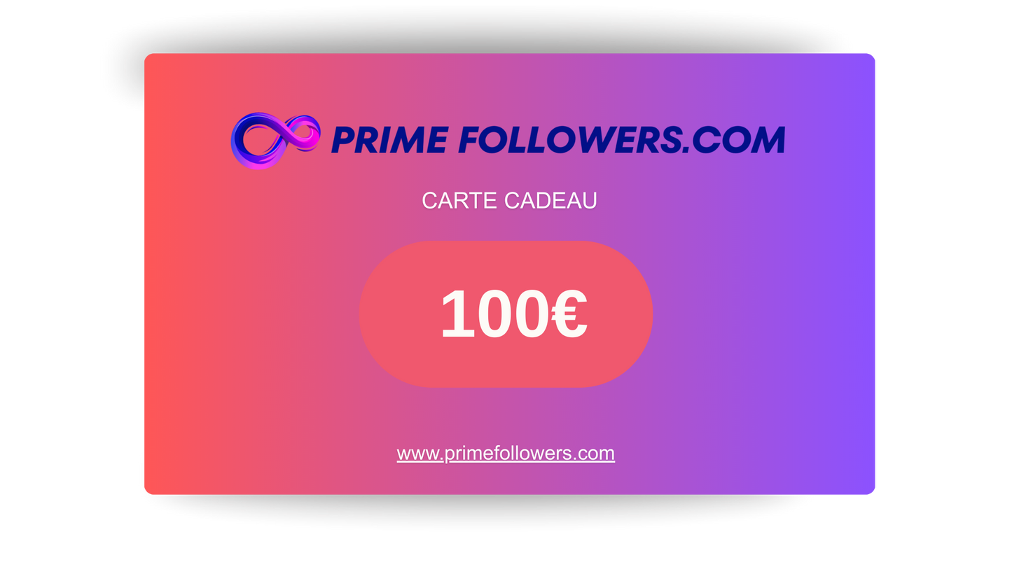 Carte-cadeau Primefollowers
